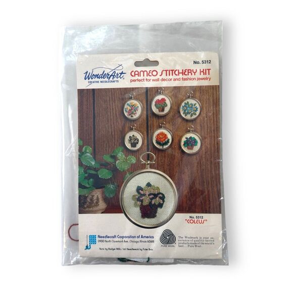 Wonder Art Cameo Stitchery Kit 5312 Coleus Vintage Embroidery Stamped Frame USA - Picture 11 of 11